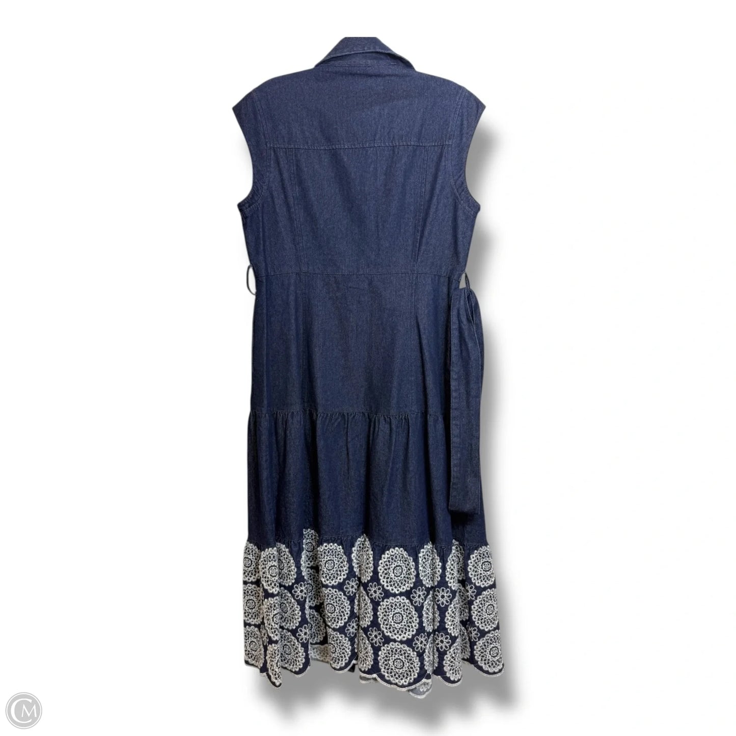 Dress Casual Midi By Solitaire In Blue Denim, Size: S