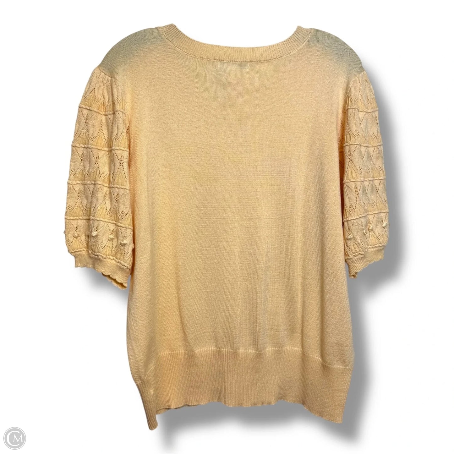 Top Short Sleeve By Liz Claiborne In Peach, Size: Xl