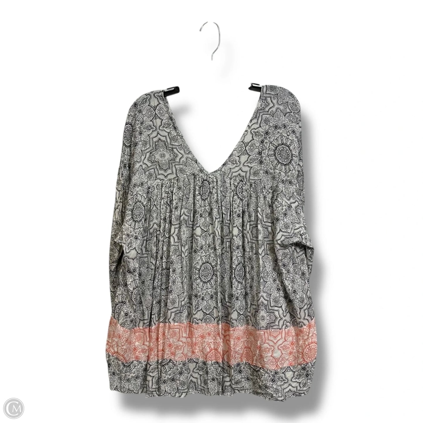 Top Long Sleeve By Ces Femme In Paisley Print, Size: L