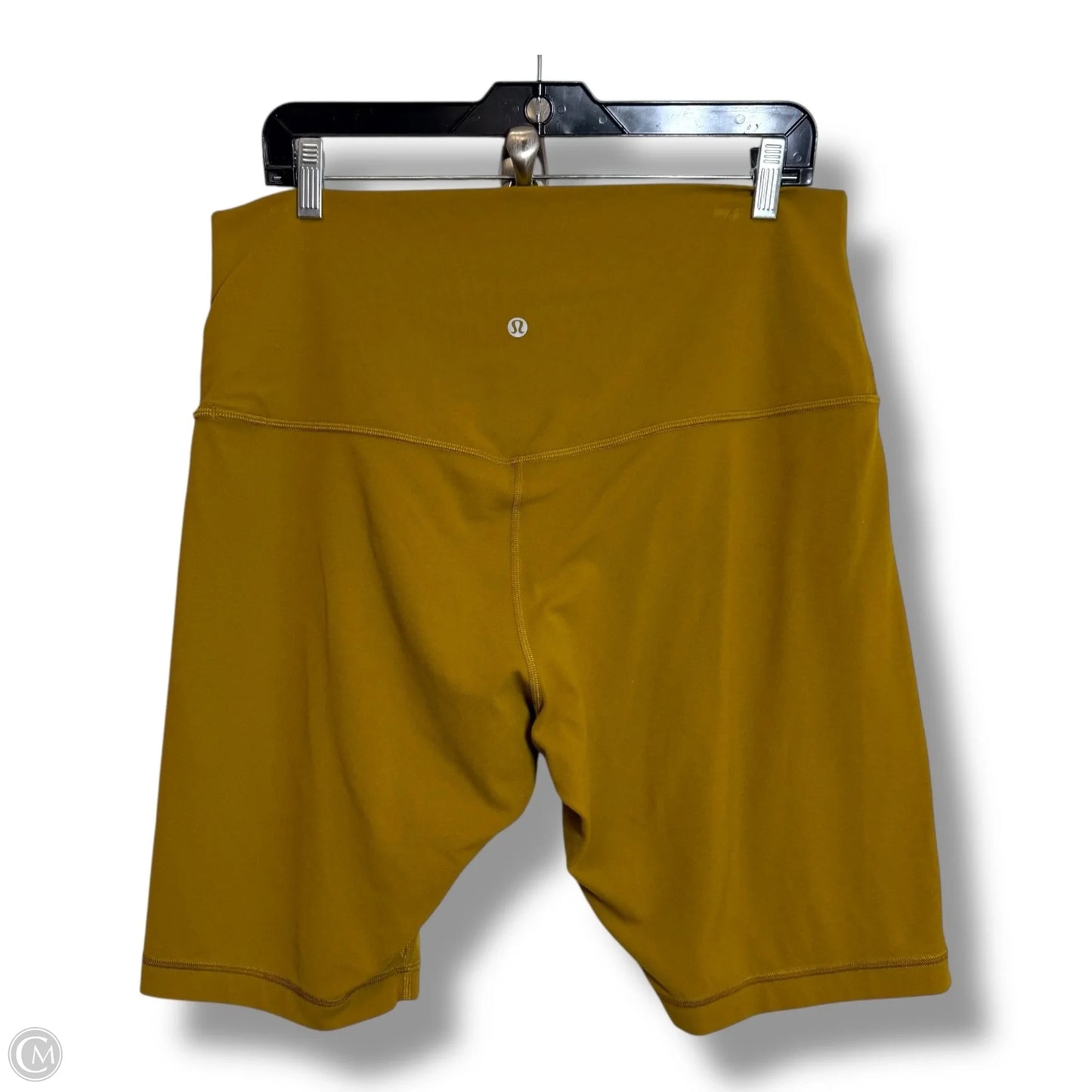 Athletic Shorts By Lululemon In Chartreuse, Size: 16