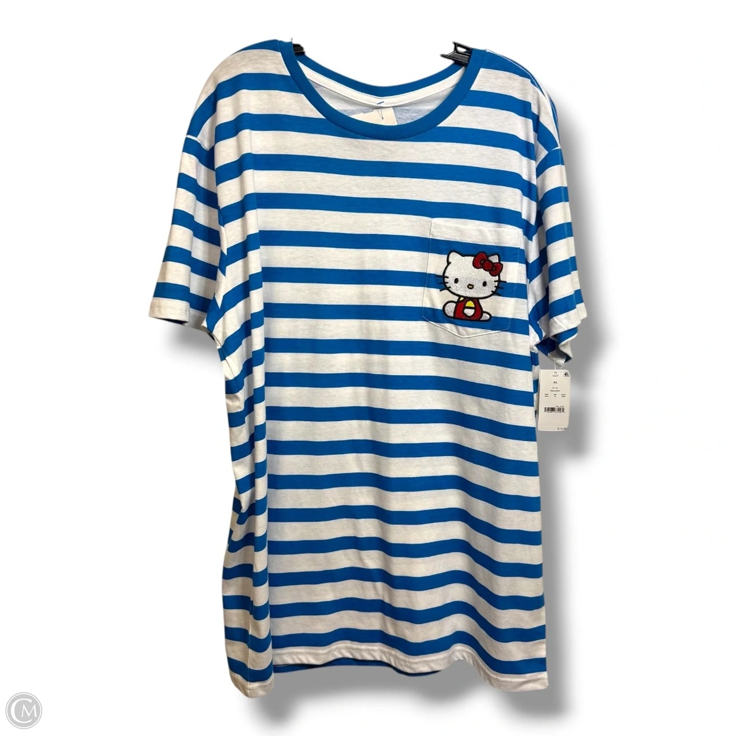 Top Short Sleeve Basic By Clothes Mentor In Striped Pattern, Size: Xl