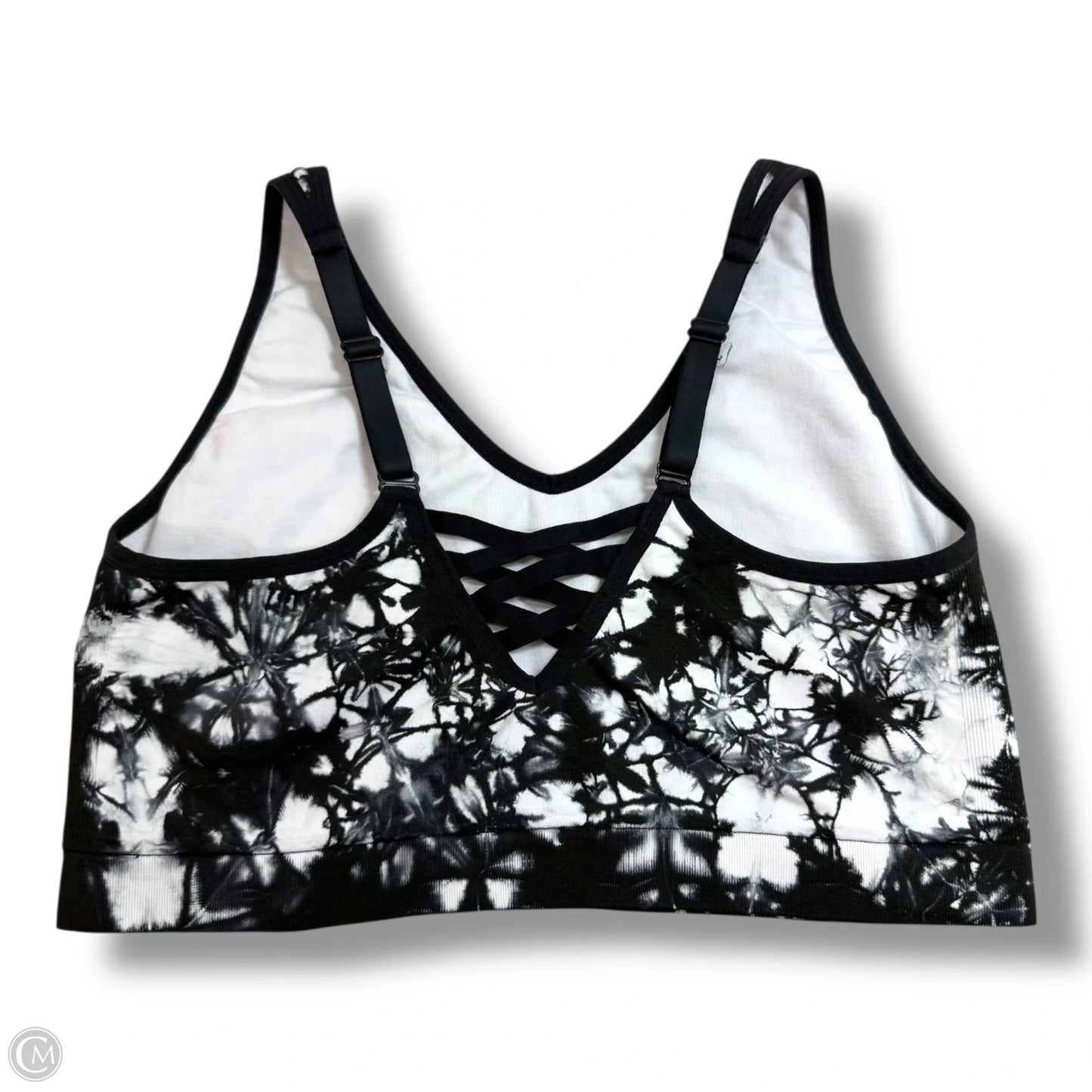 Athletic Bra By Cacique In Black & White, Size: 22