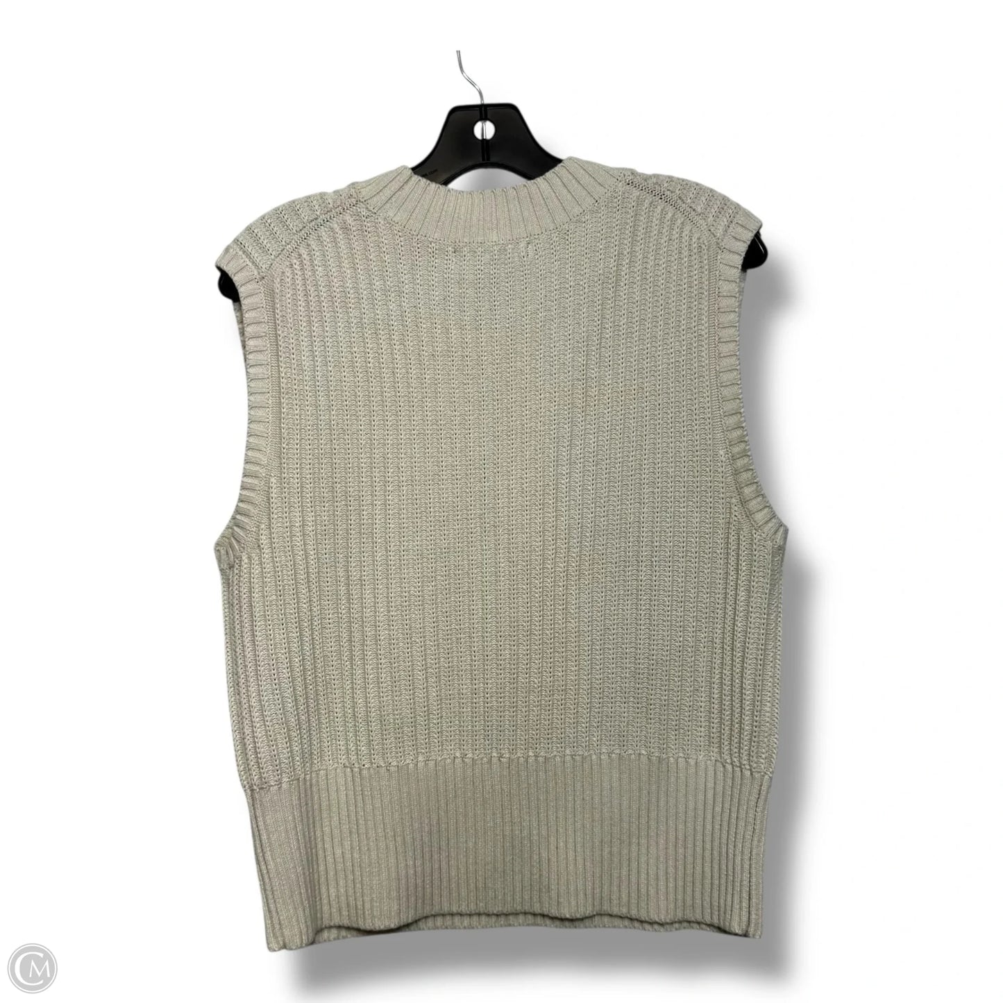 Vest Sweater By Banana Republic In Ivory, Size: M