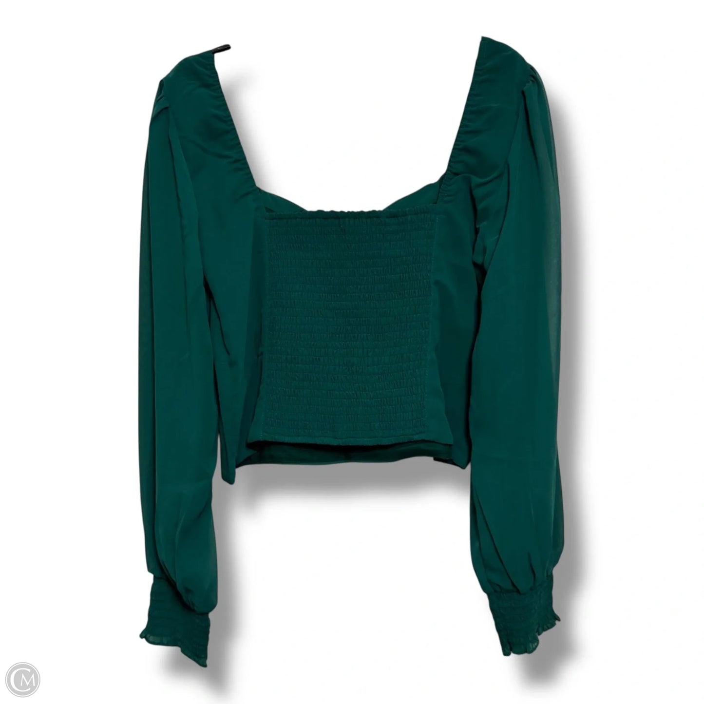 Top Long Sleeve By Abercrombie And Fitch In Green, Size: L