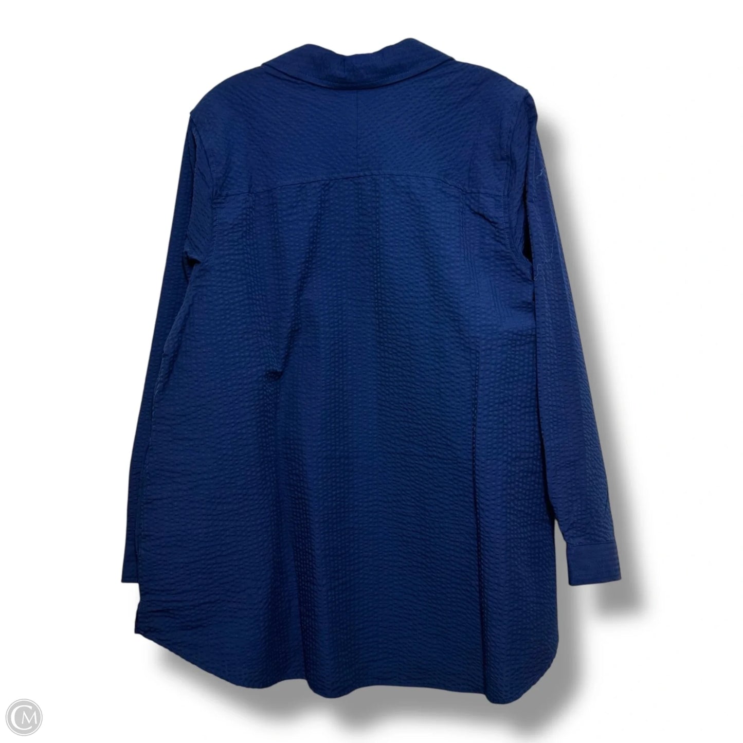 Top Long Sleeve By Joan Rivers In Navy, Size: 1x