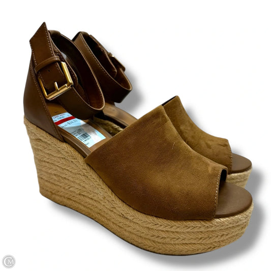 Sandals Heels Wedge By Indigo Rd In Brown, Size: 8.5