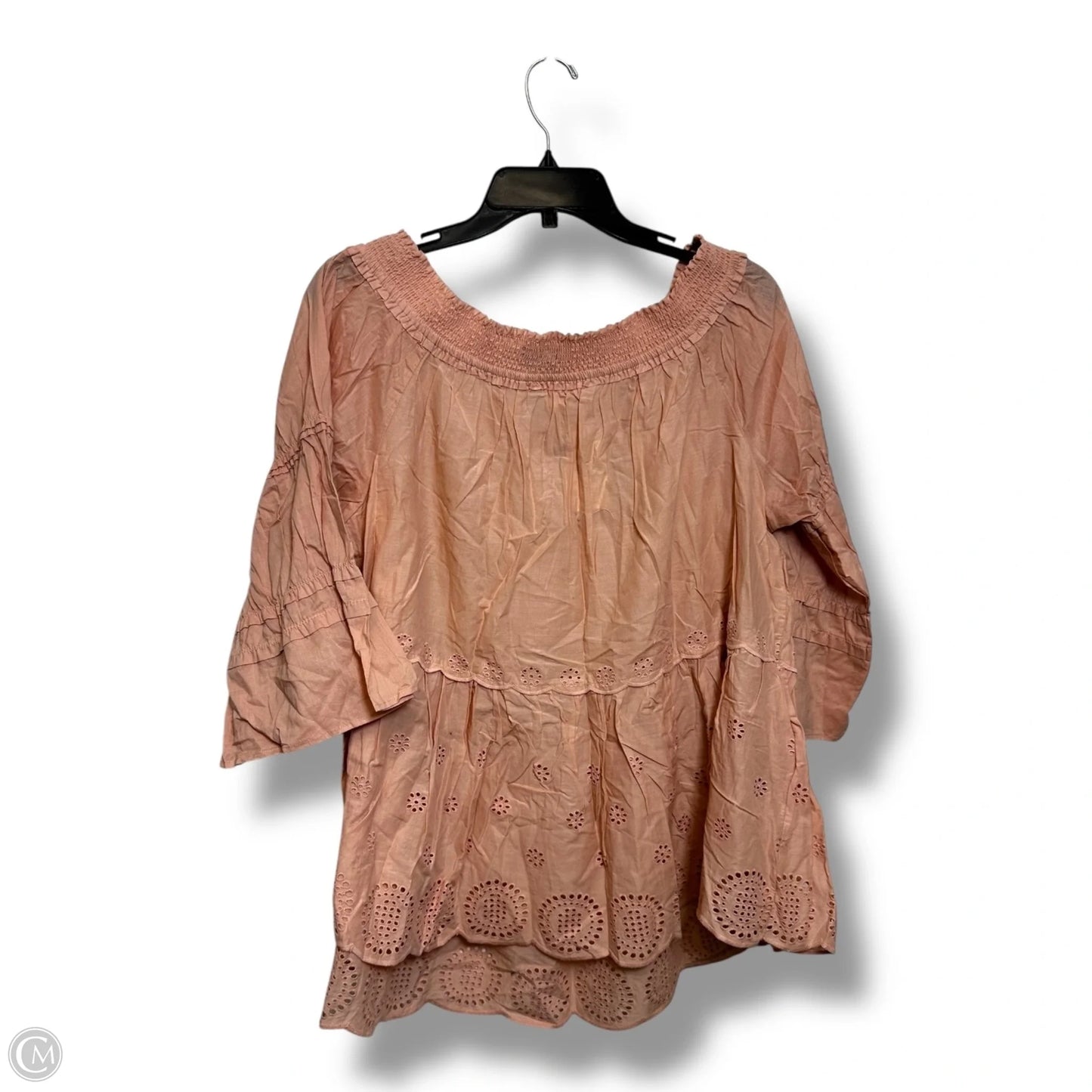 Top 3/4 Sleeve By Lane Bryant In Coral, Size: 1x