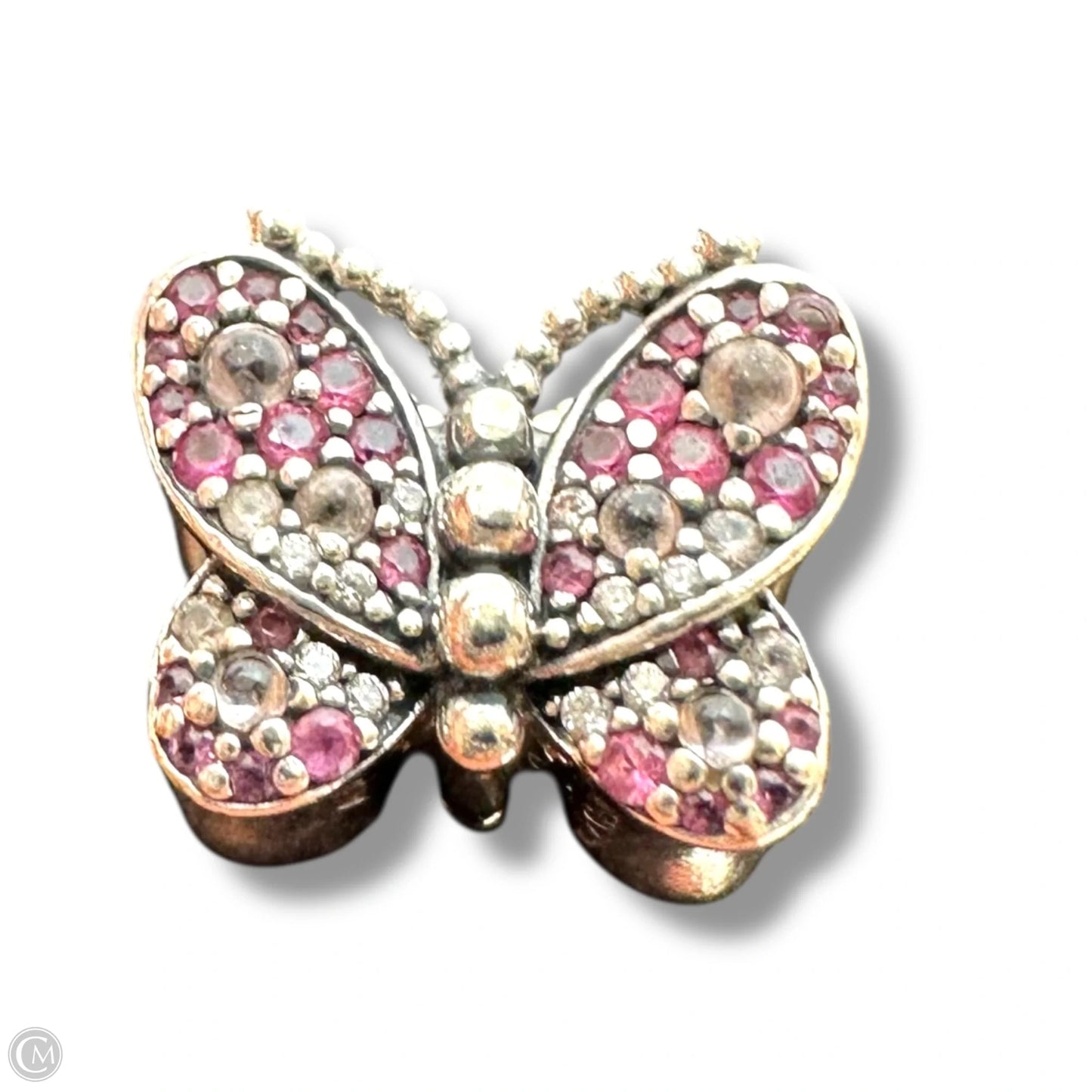 Sterling silver Dazzling Pink Butterfly Charm By Pandora