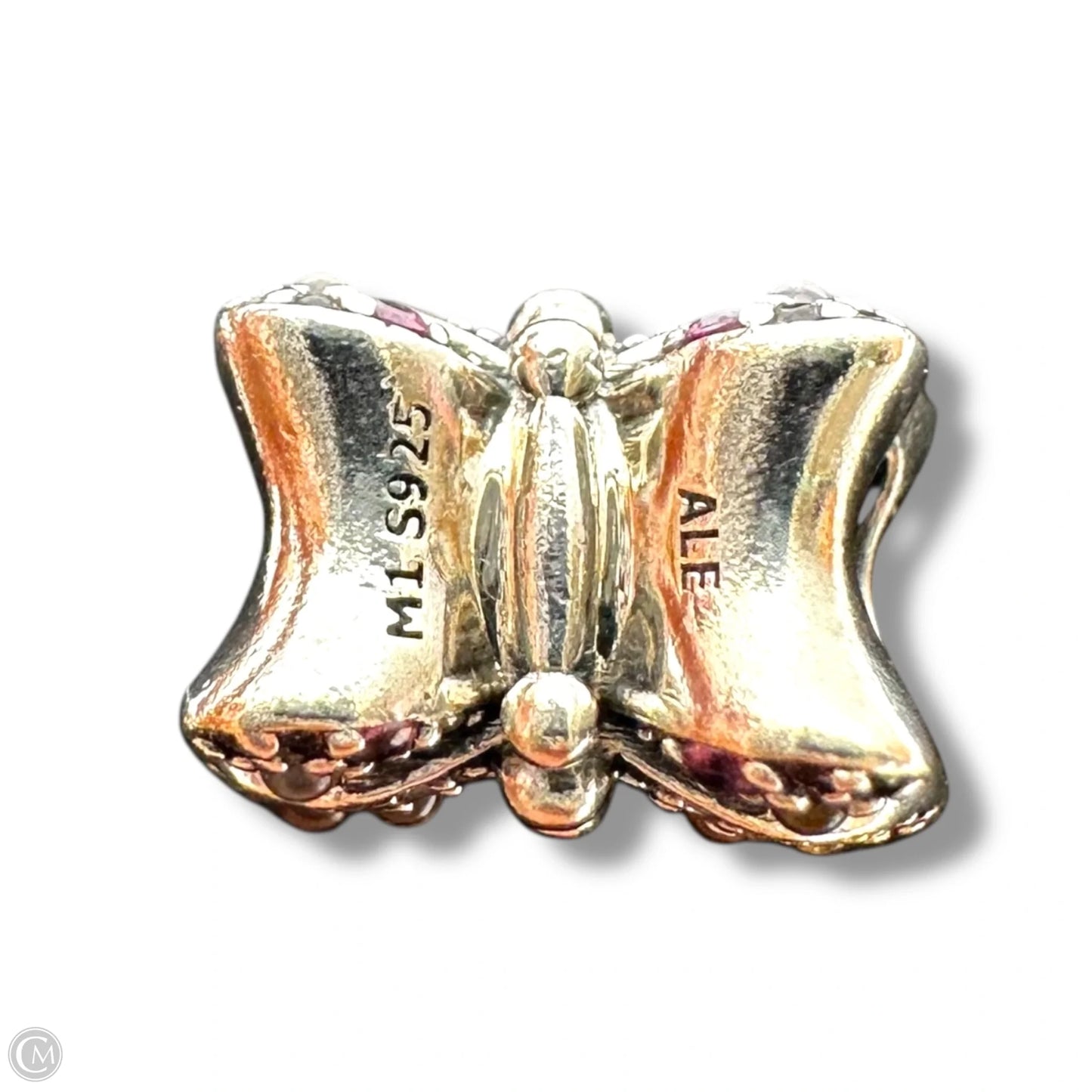 Sterling silver Dazzling Pink Butterfly Charm By Pandora