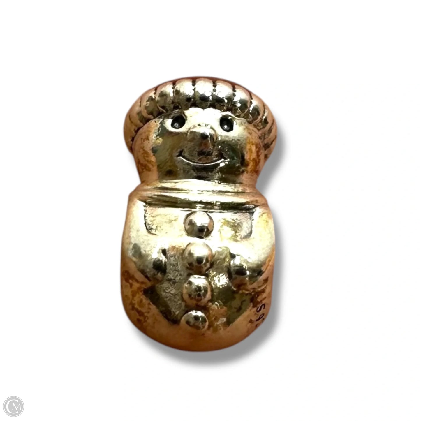 Sterling Silver Snowman charm with red enamel hat By Pandora