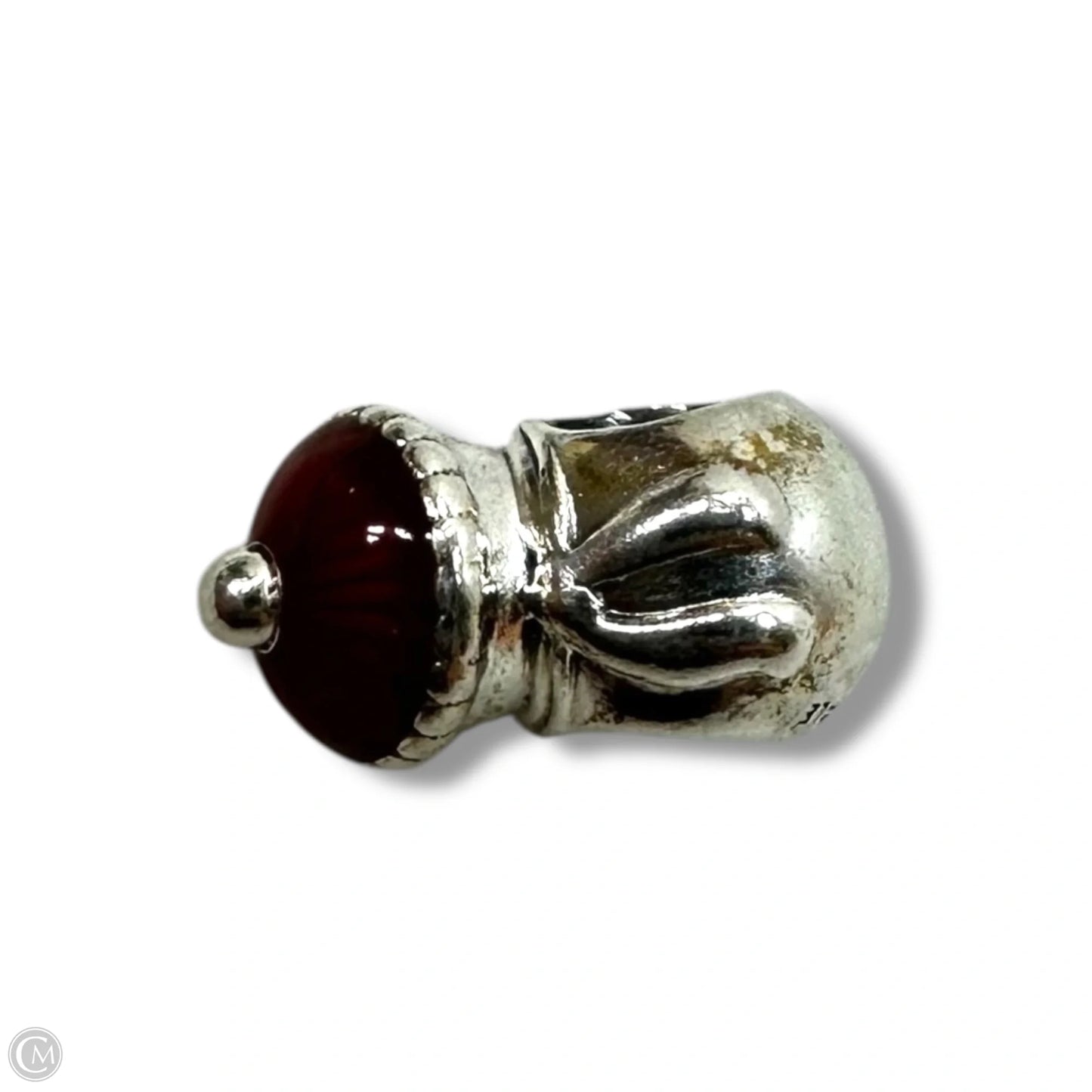 Sterling Silver Snowman charm with red enamel hat By Pandora