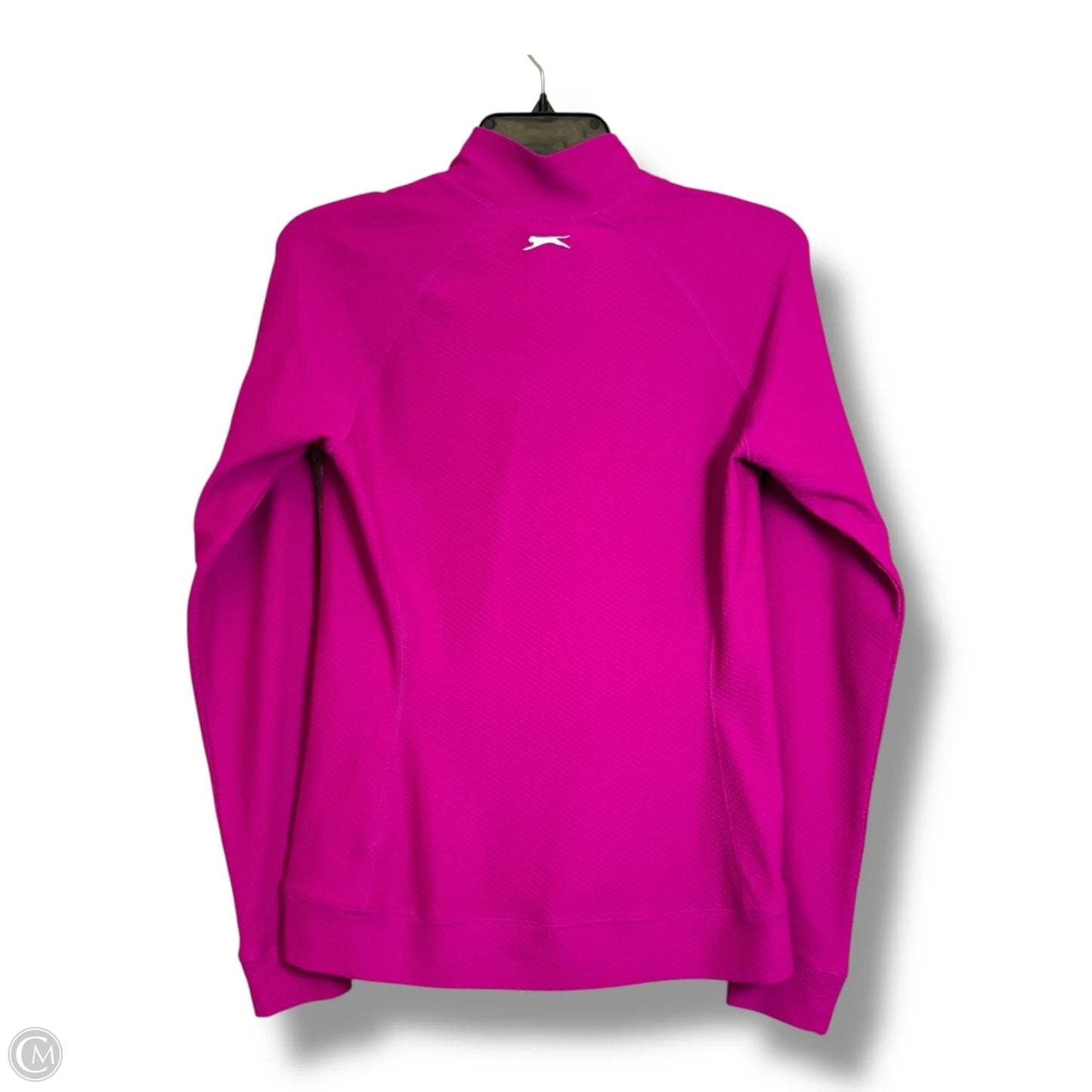 Athletic Top Long Sleeve Collar By Slazenger In Pink, Size: S