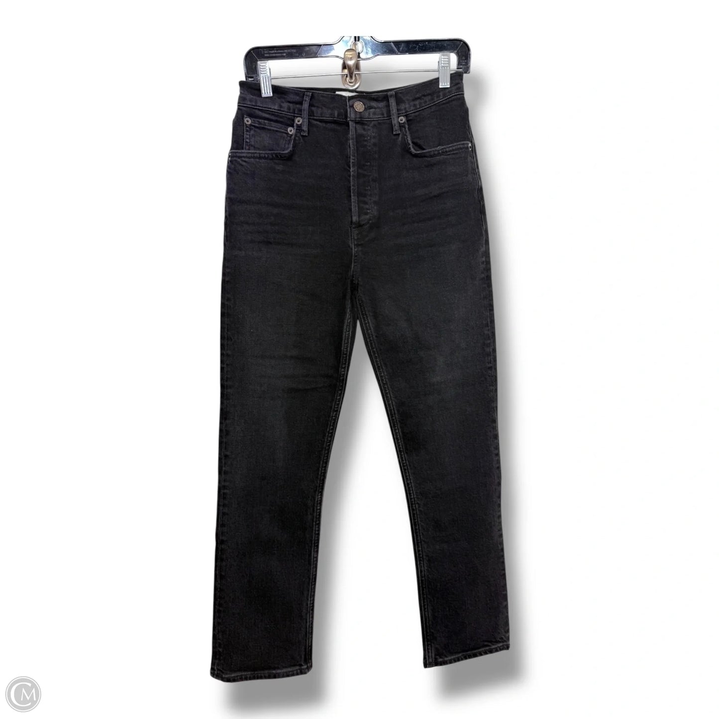 Jeans Skinny By Agolde In Black Denim, Size: 4