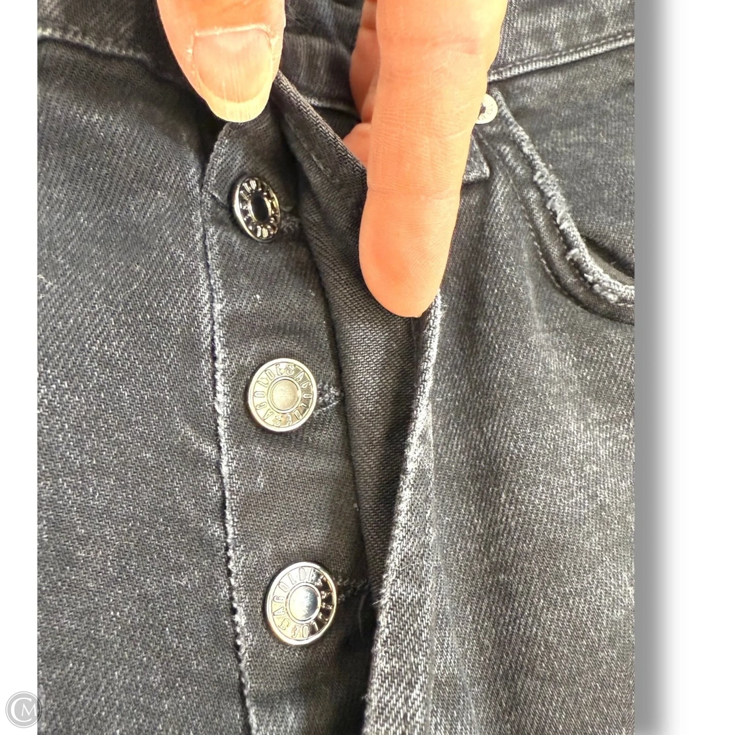 Jeans Skinny By Agolde In Black Denim, Size: 4