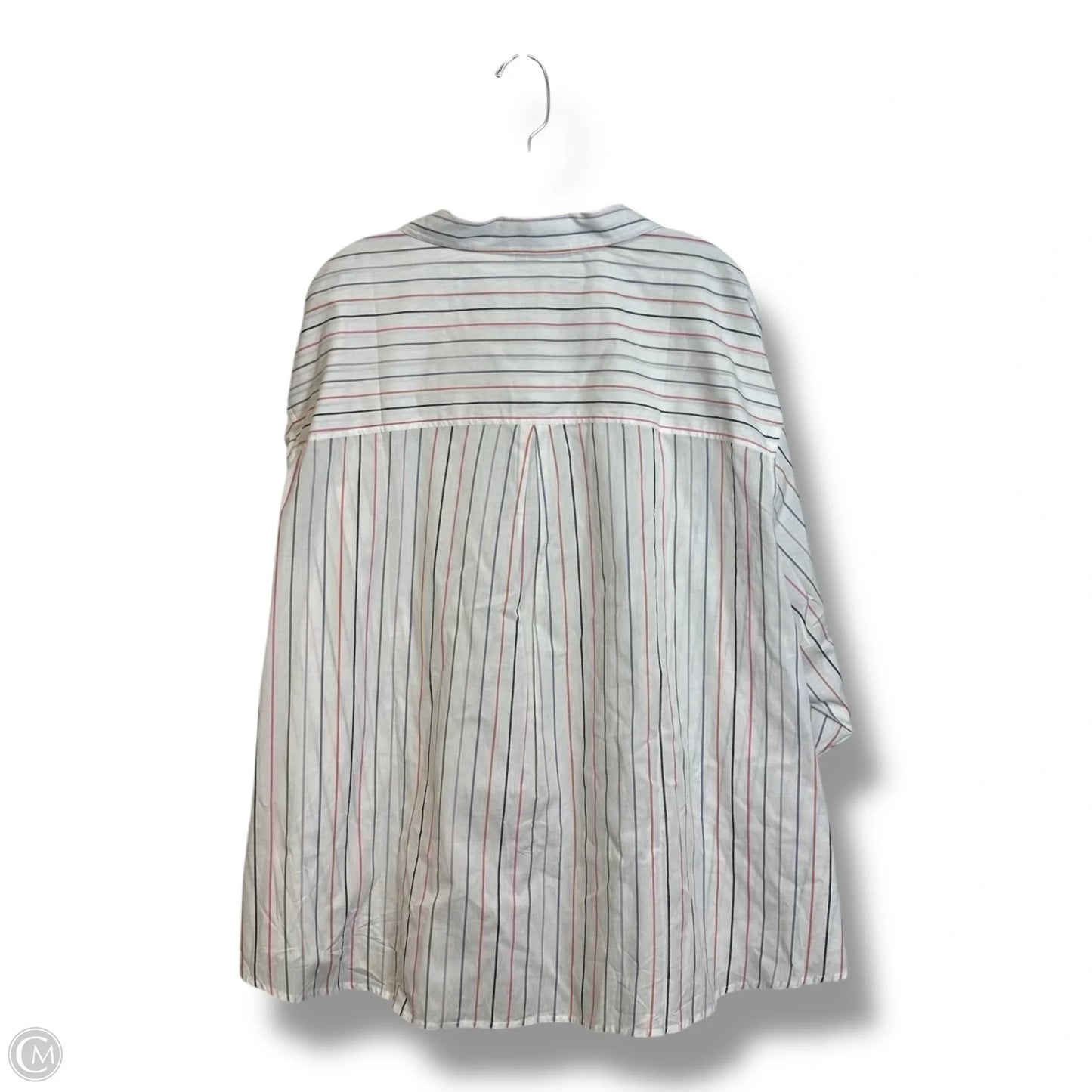 Blouse 3/4 Sleeve By Maurices In Striped Pattern, Size: 3x