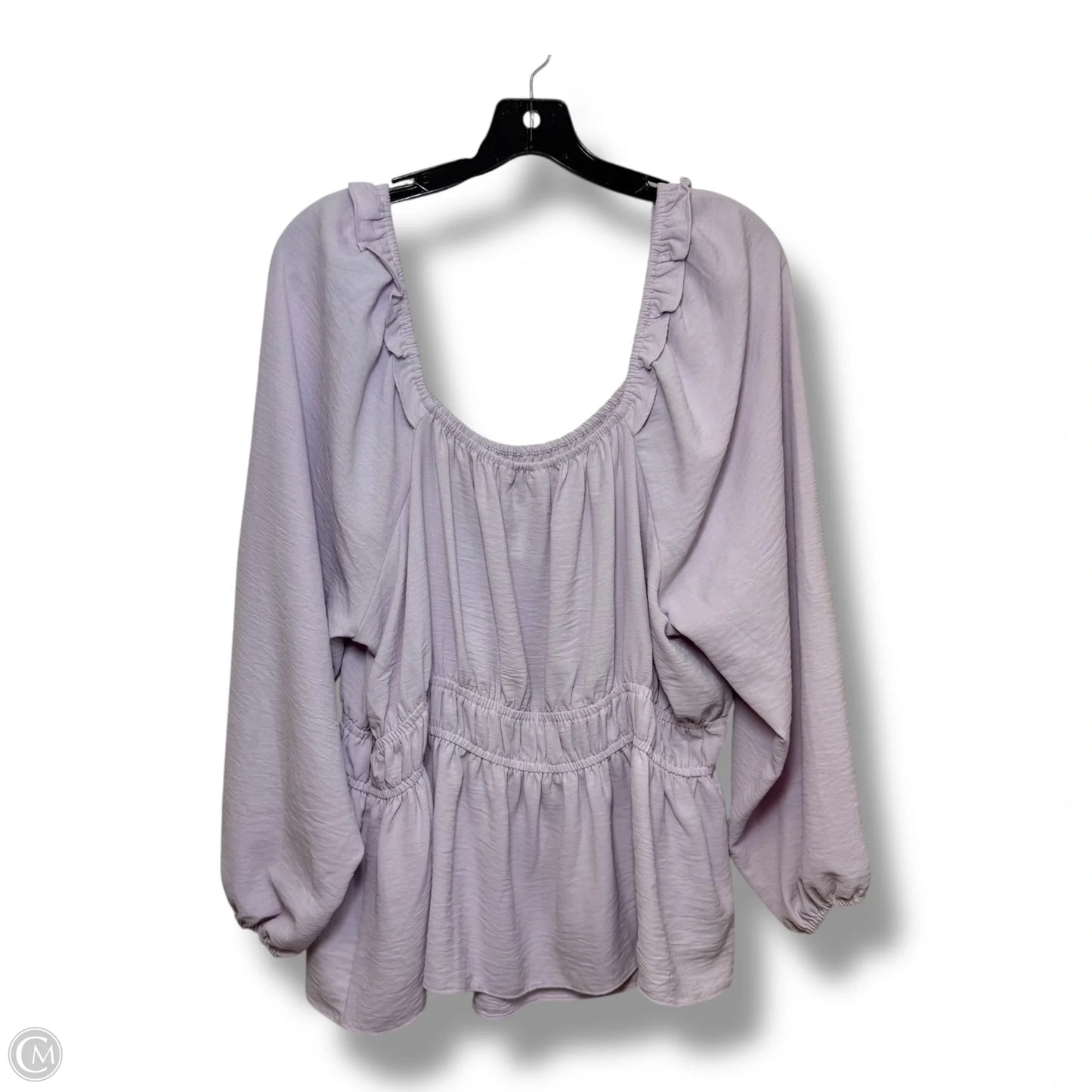 Top Long Sleeve By Nine West Apparel In Purple, Size: 1x