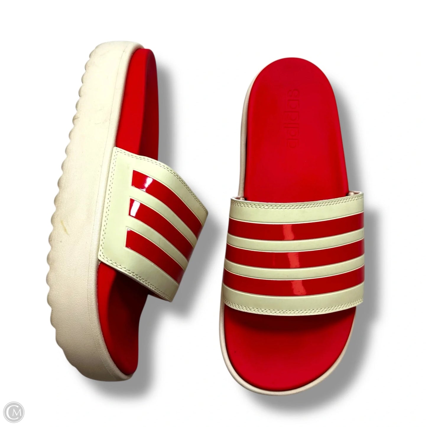 Sandals Heels Block By Adidas In Red, Size: 11
