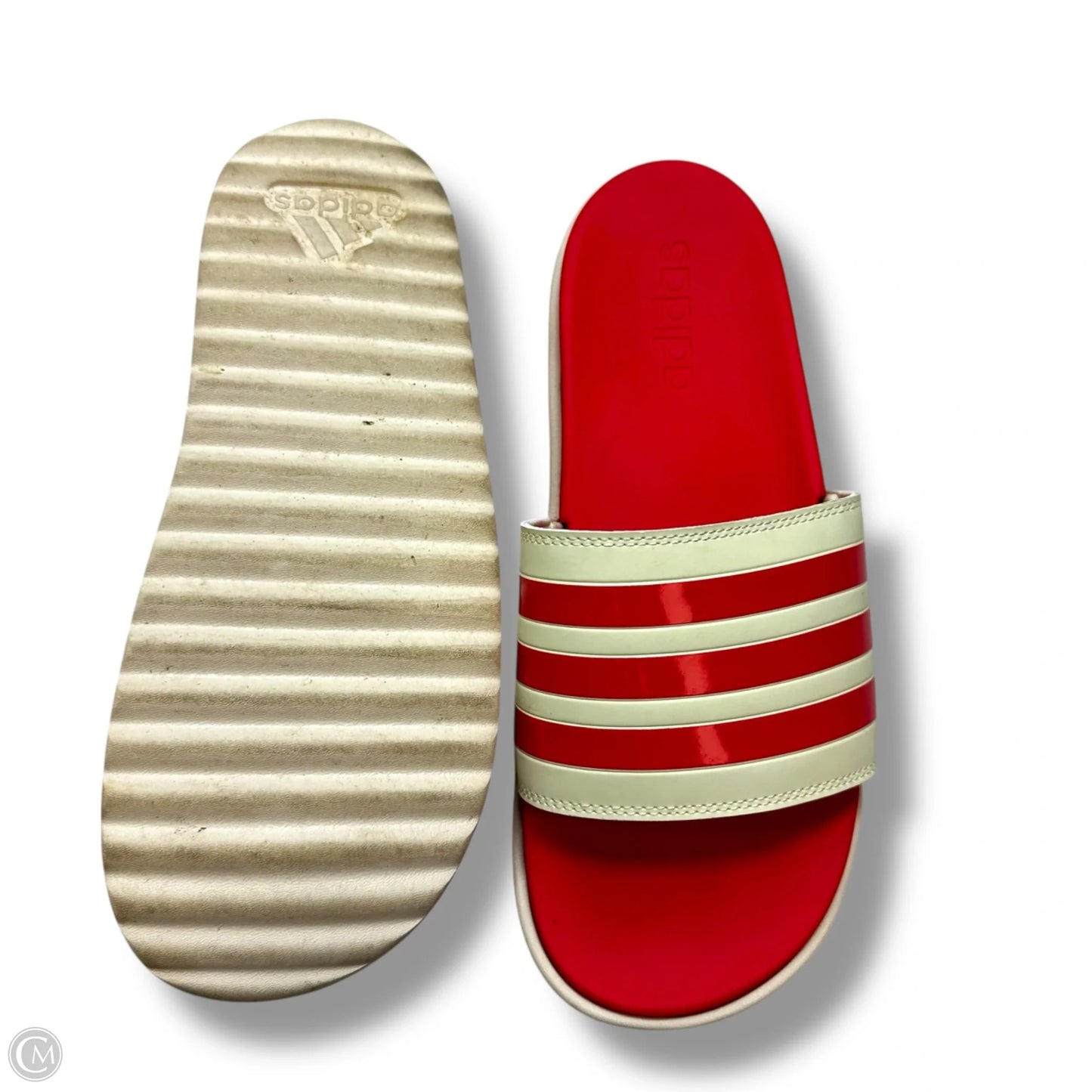 Sandals Heels Block By Adidas In Red, Size: 11