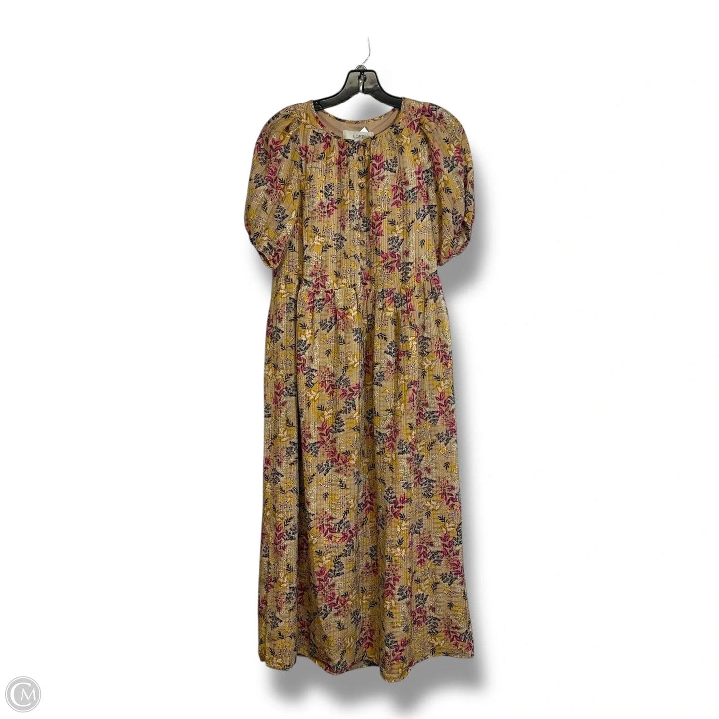 Dress Casual Midi By Loft In Floral Print, Size: Xs