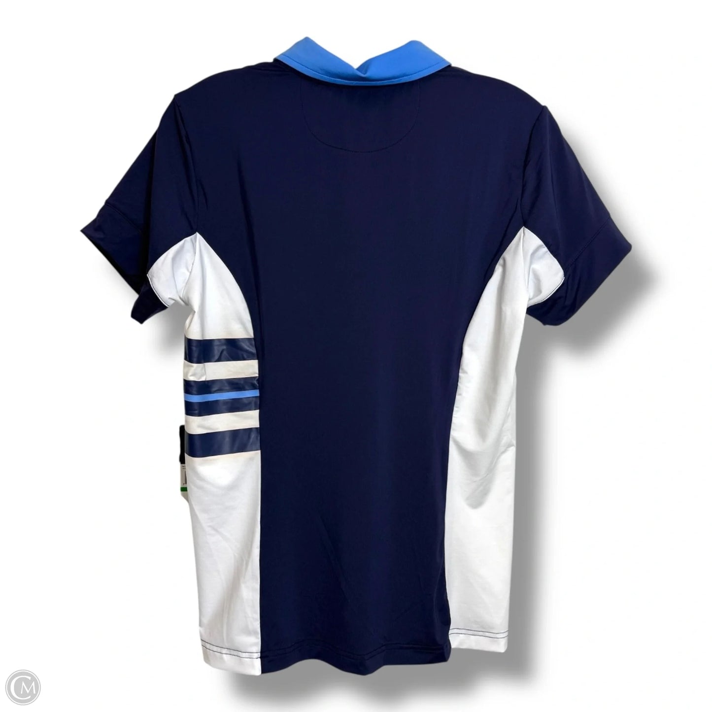 Athletic Top Short Sleeve By Fila In Navy, Size: L