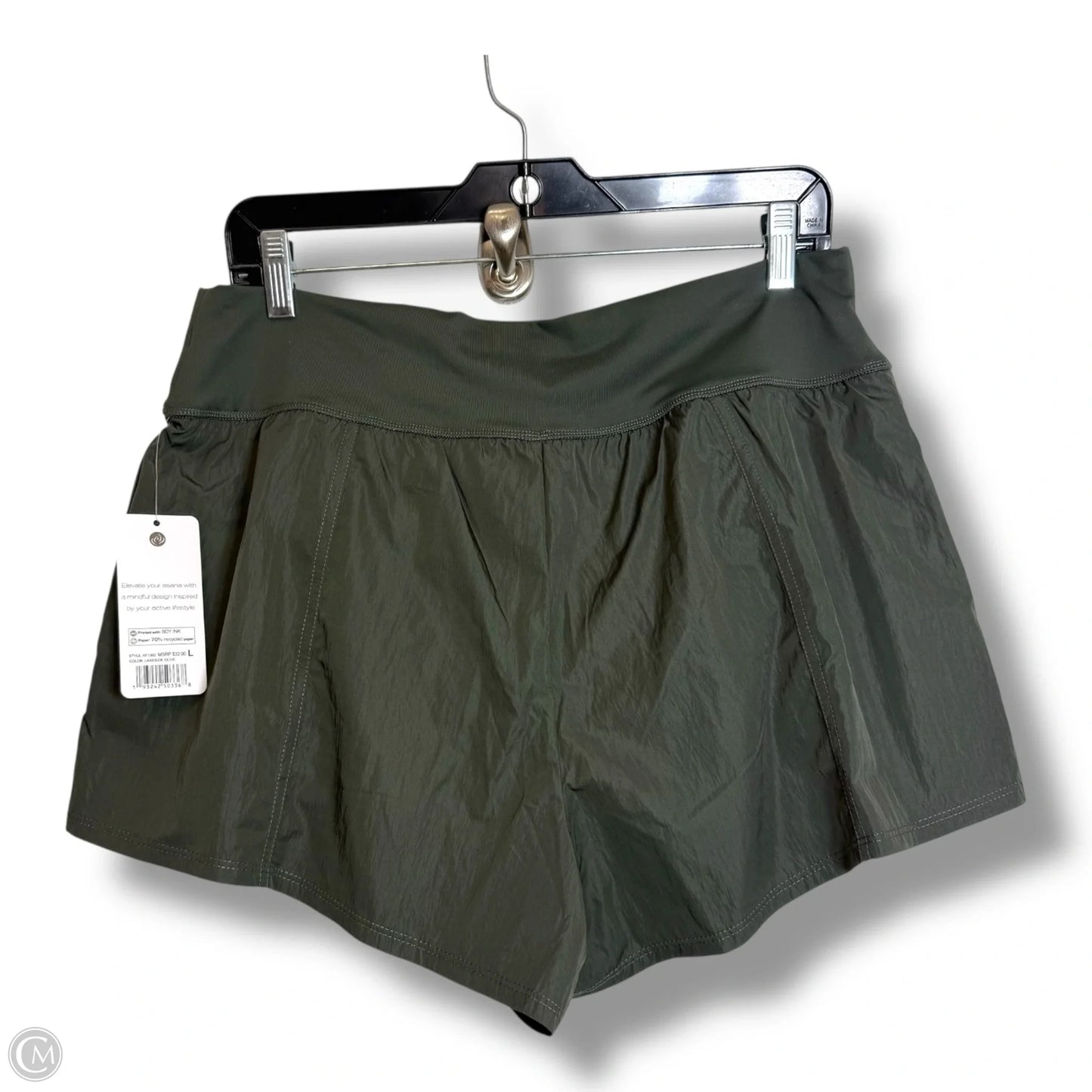 Athletic Shorts By Apana In Green, Size: L