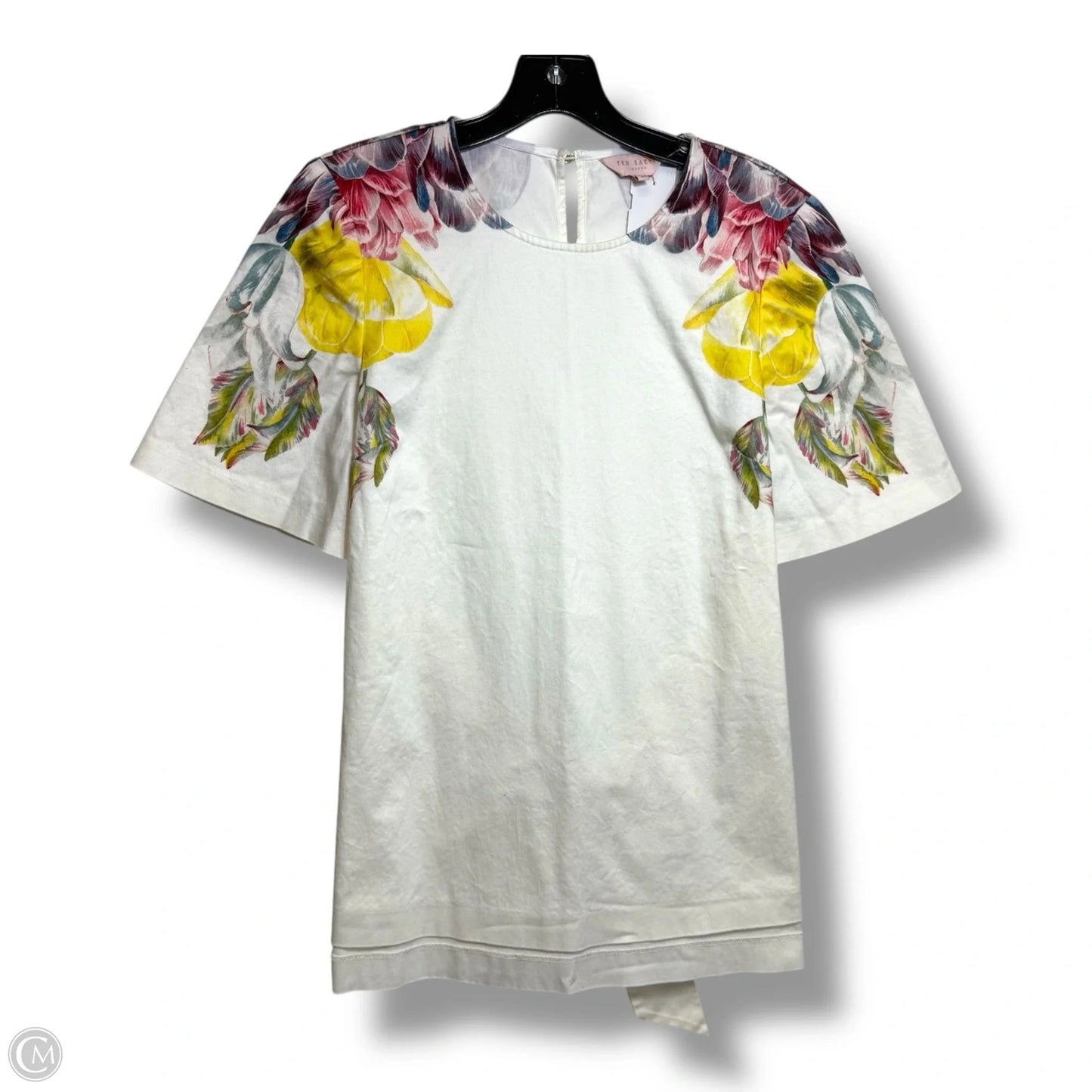 Top Short Sleeve By Ted Baker In Floral Print, Size: 2