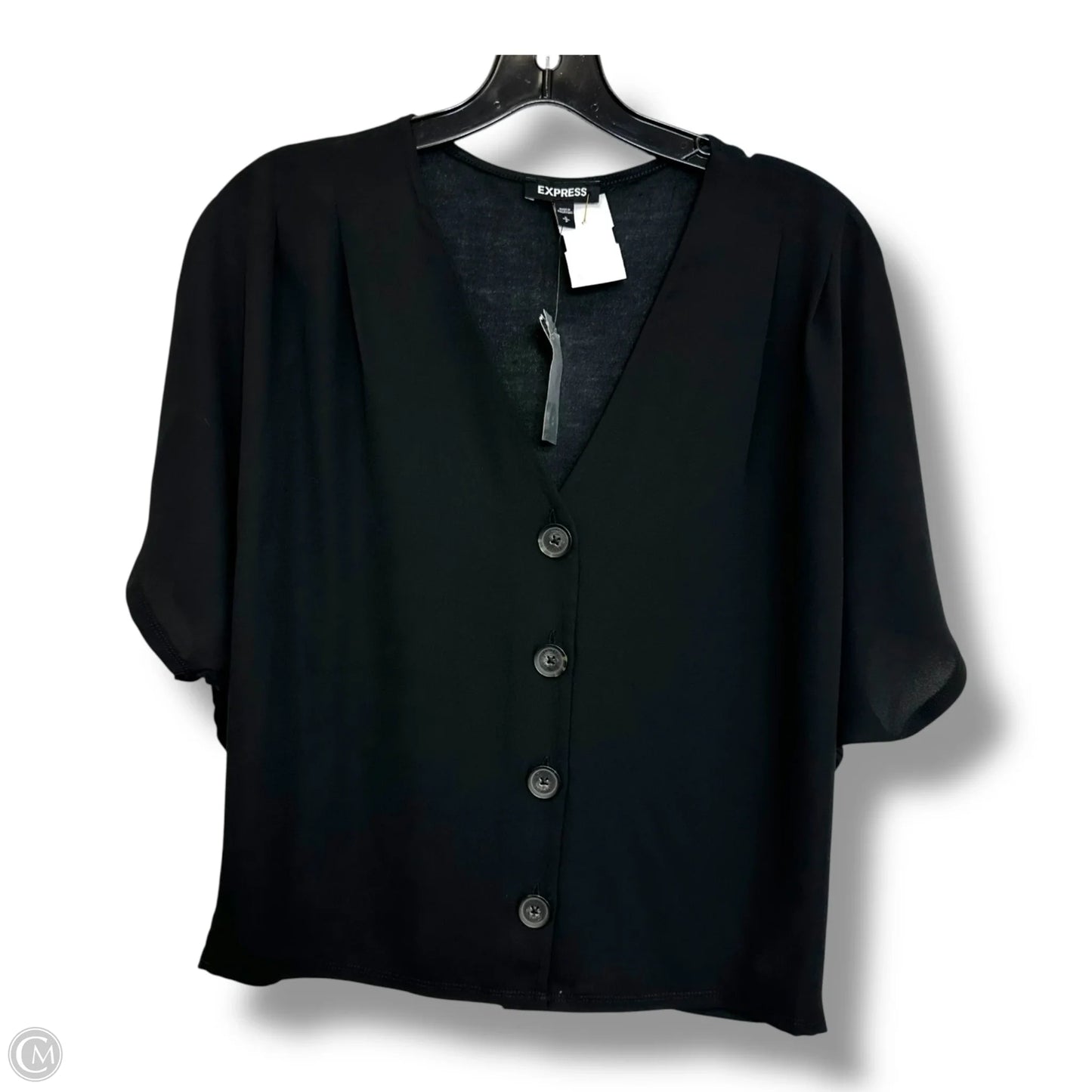 Top Short Sleeve Basic By Express In Black, Size: S