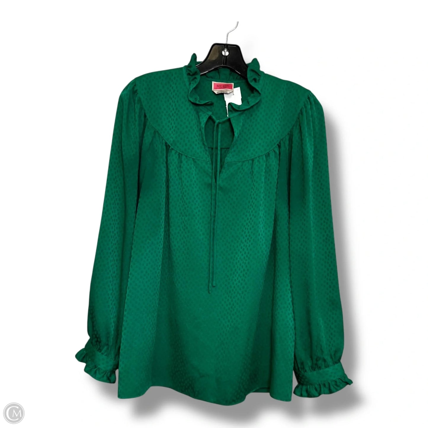 Blouse Designer By Kate Spade In Green, Size: S