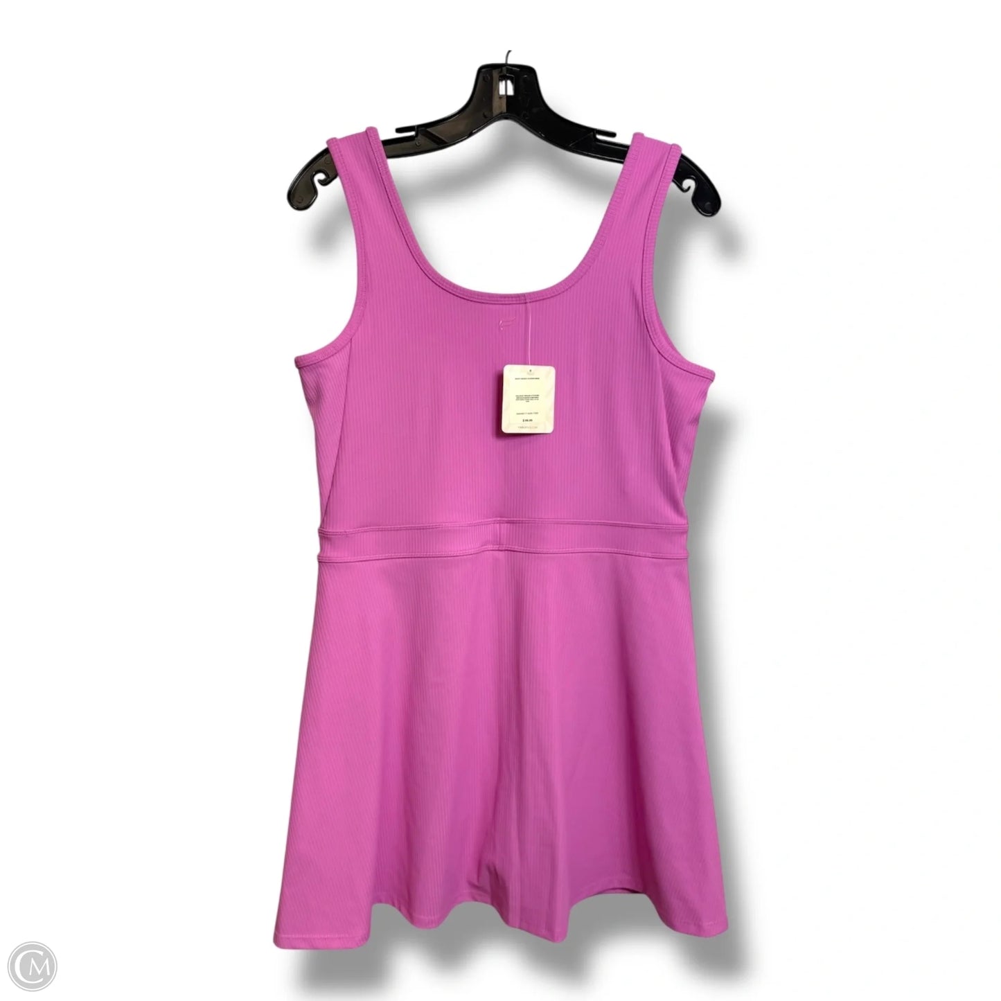 SPORTY RIB BUILT-IN SHORT DRESS Athletic By Fabletics In Pink, Size: L