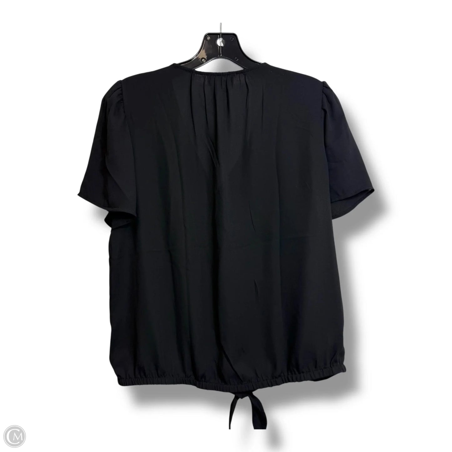 Top Short Sleeve By Loft In Black, Size: S