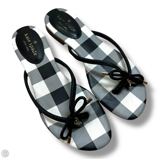Sandals Designer By Kate Spade In Checkered Pattern, Size: 8