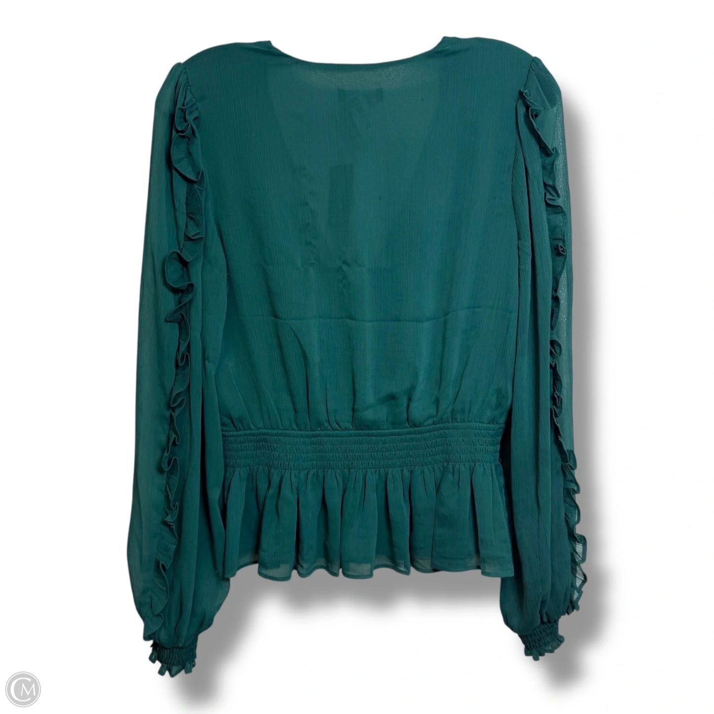 Top Long Sleeve By Express In Green, Size: M