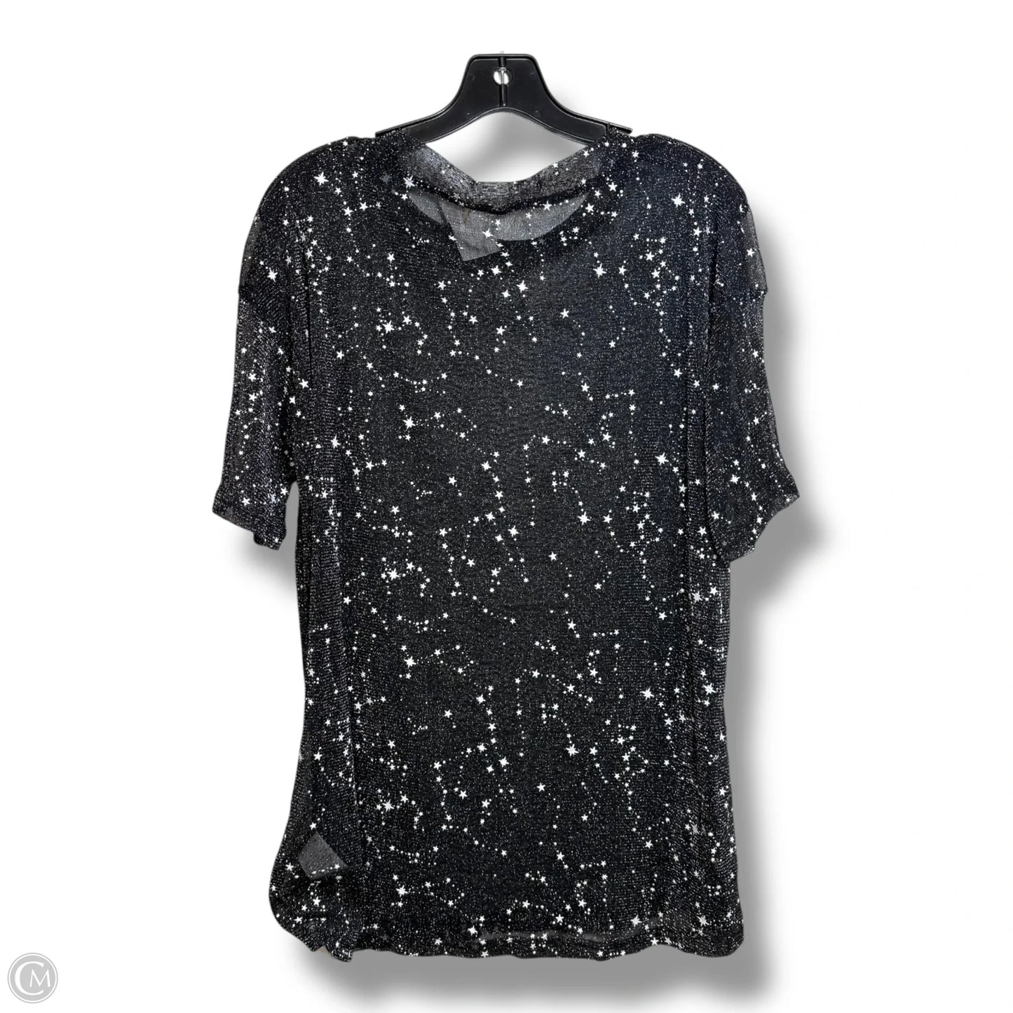 Top Short Sleeve By Clothes Mentor In Black, Size: L