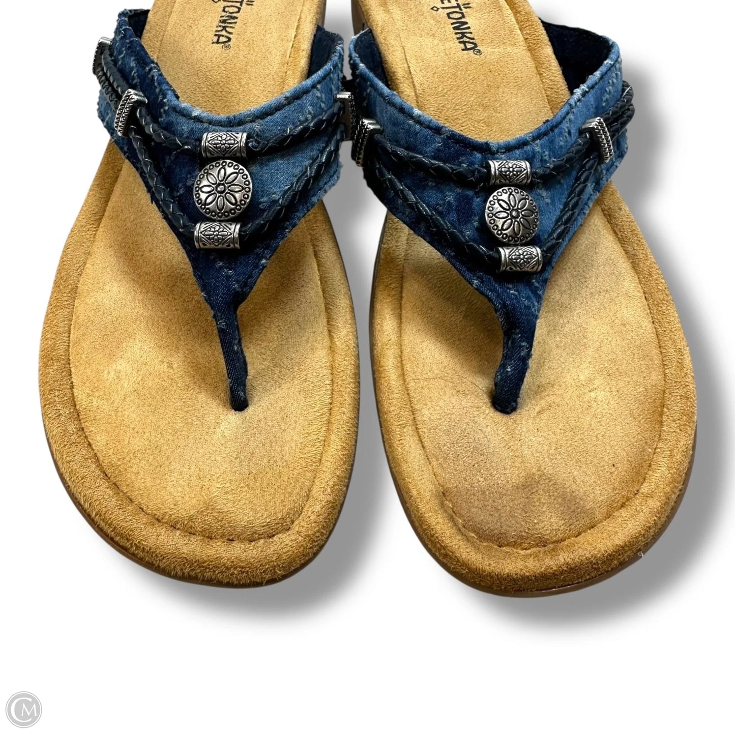 Sandals Flip Flops By Minnetonka In Blue, Size: 10