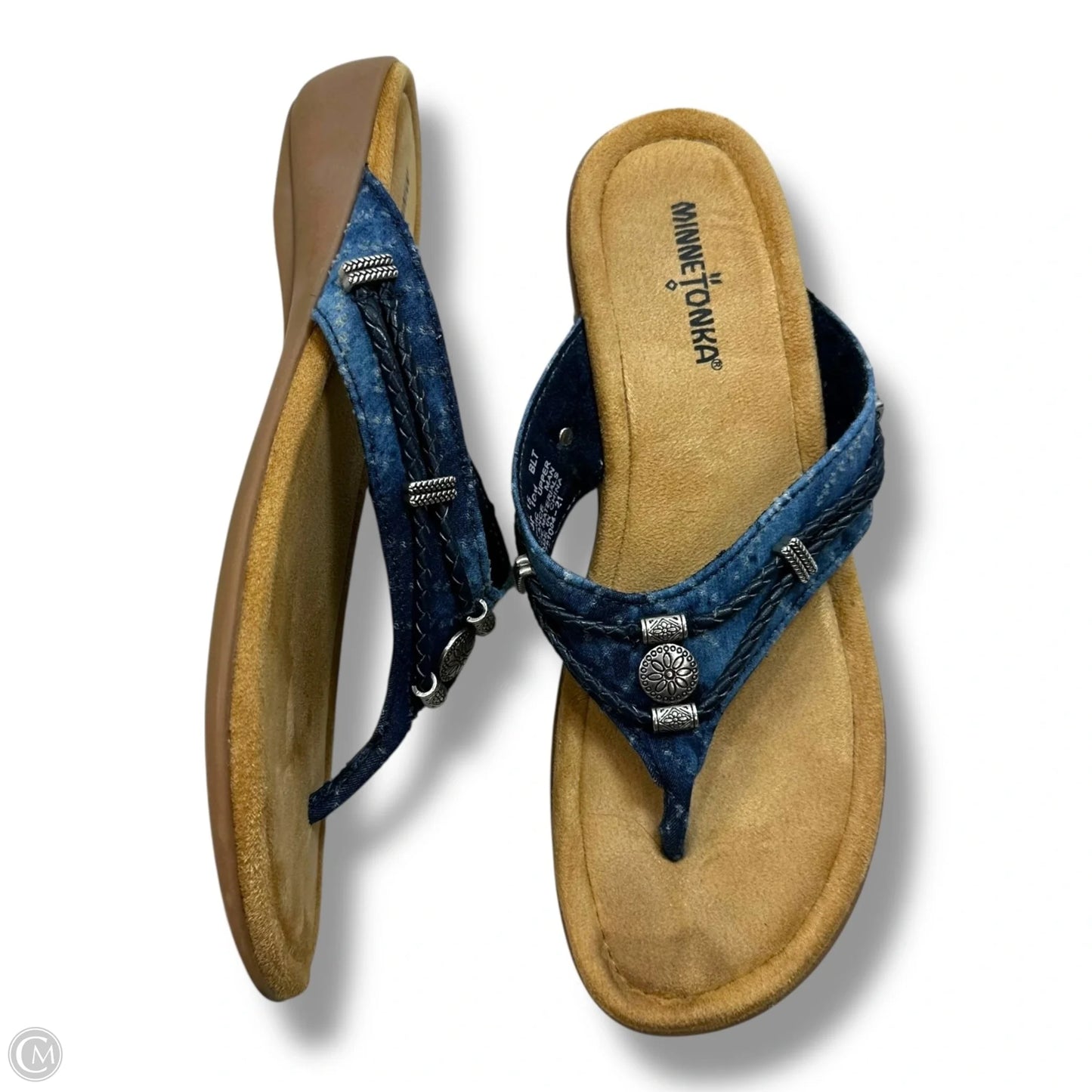 Sandals Flip Flops By Minnetonka In Blue, Size: 10
