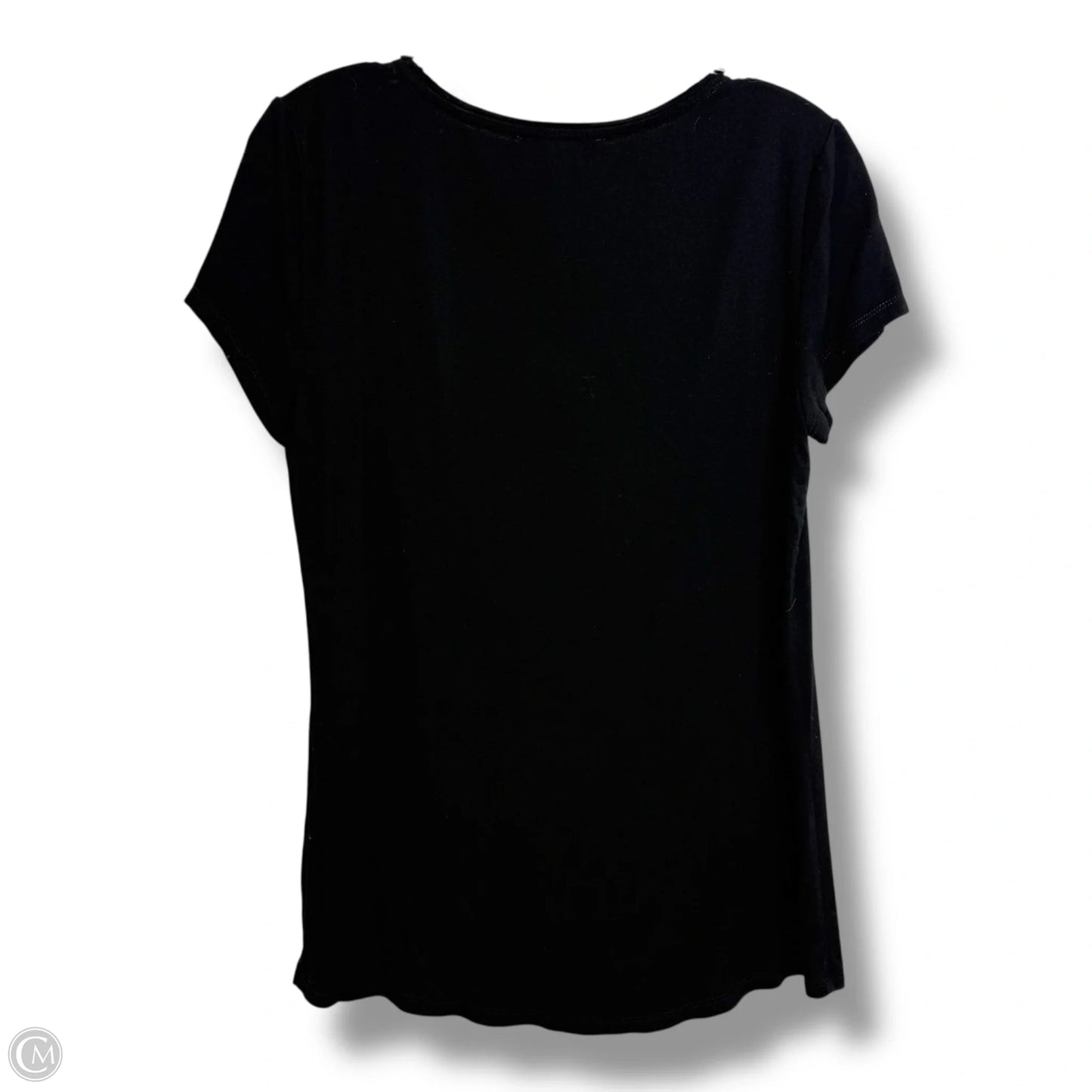Top Short Sleeve Basic By White House Black Market In Black, Size: M