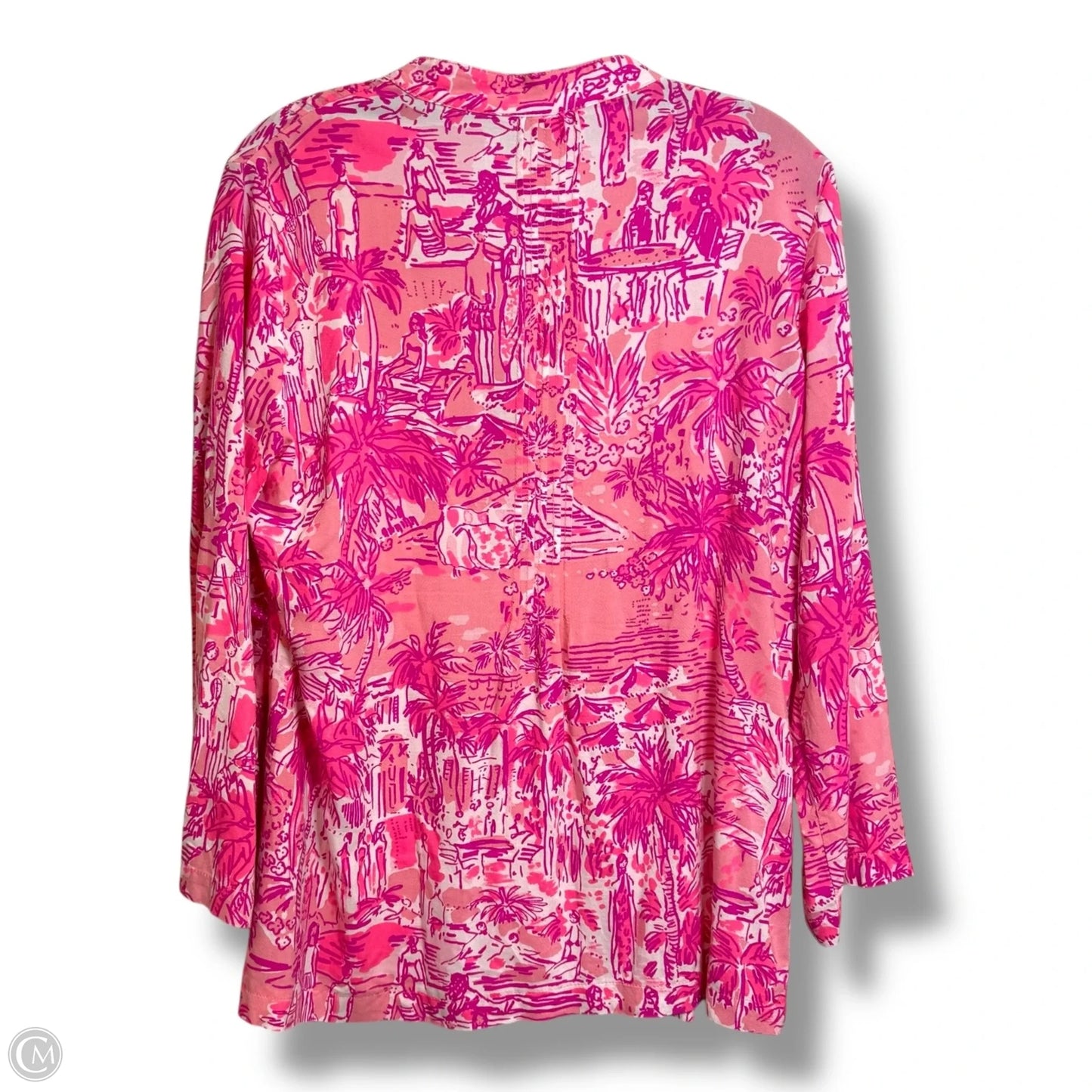 Top Long Sleeve Designer By Lilly Pulitzer In Pink, Size: M