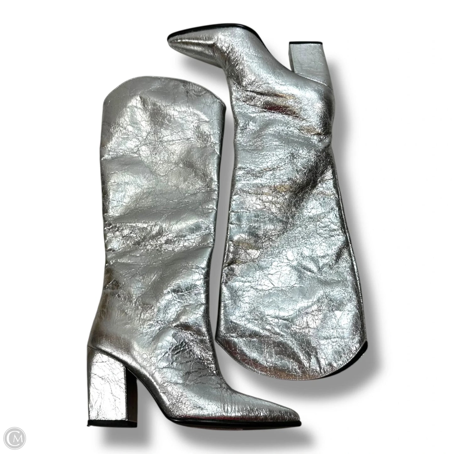 Boots Western By Steve Madden In Silver, Size: 9