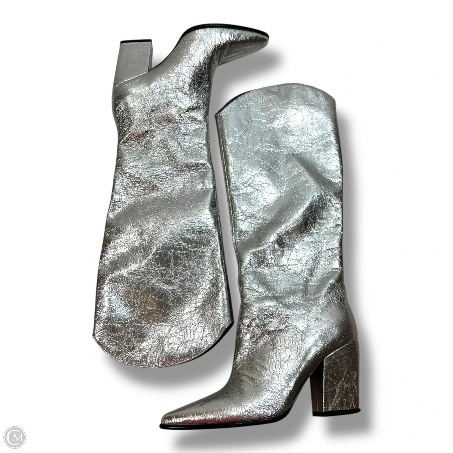 Boots Western By Steve Madden In Silver, Size: 9