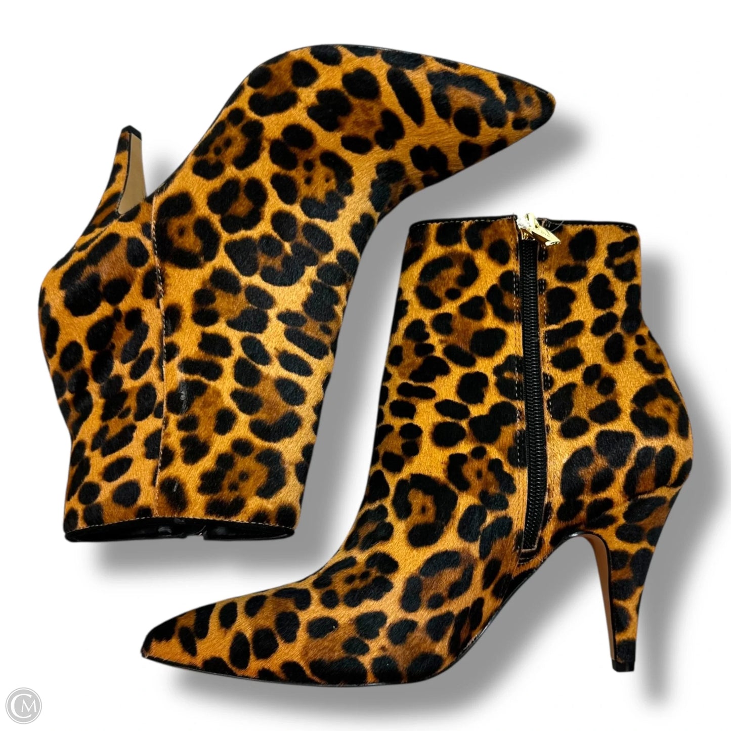 Boots Ankle Heels By Vince Camuto In Animal Print, Size: 9