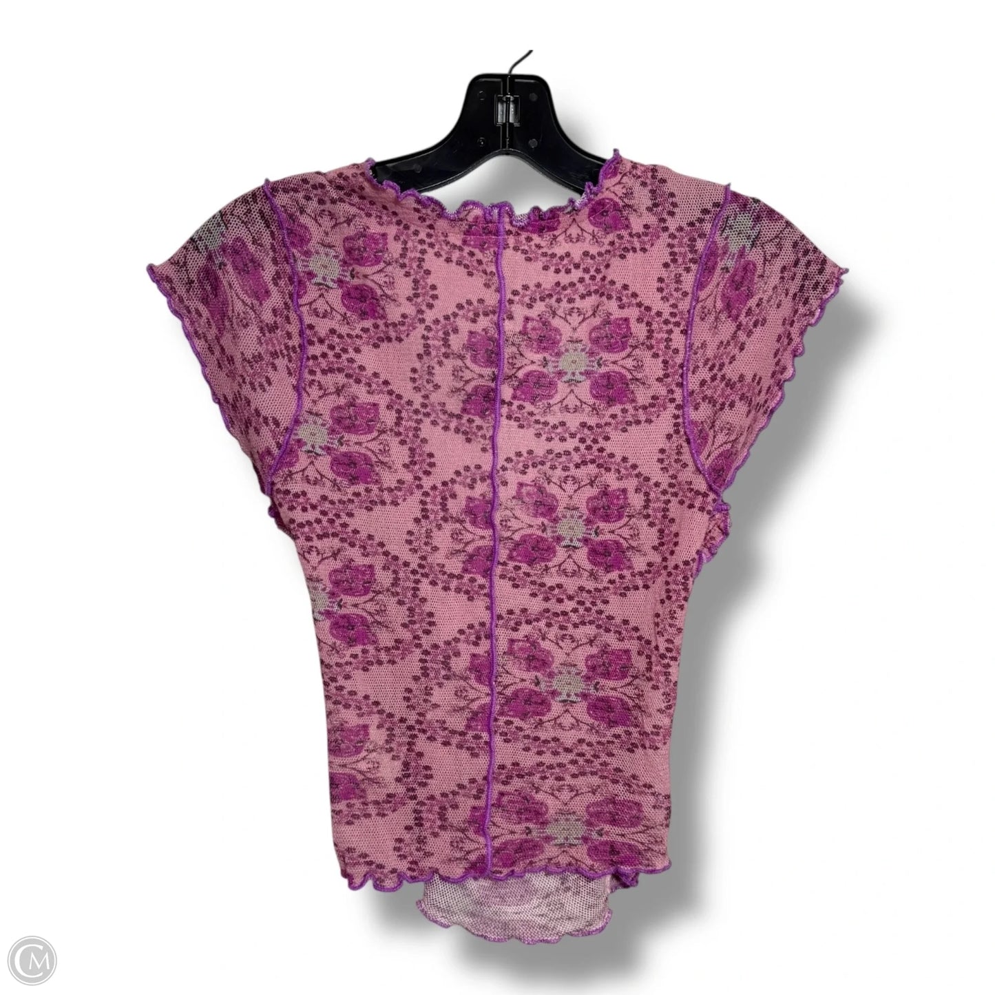 Top Short Sleeve By Free People In Purple, Size: Xs