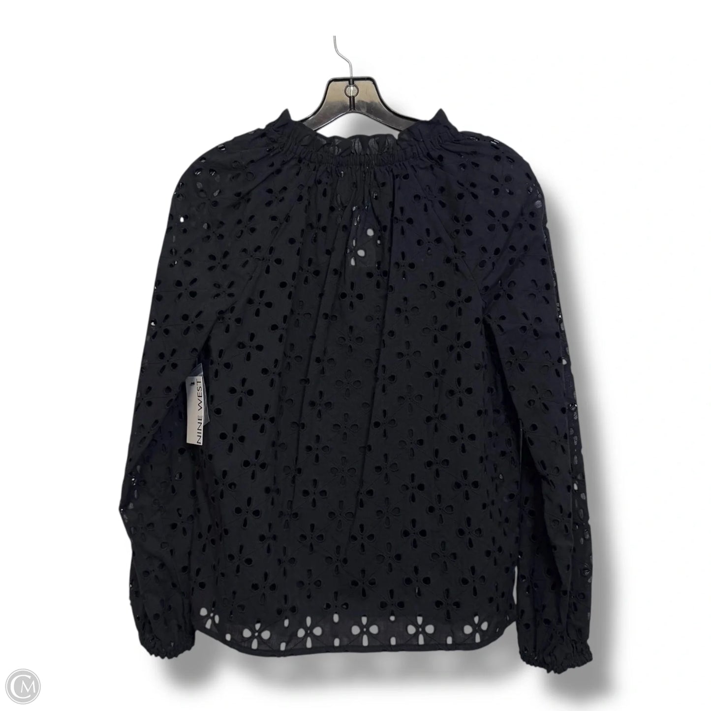 Top Long Sleeve By Nine West Apparel In Black, Size: S