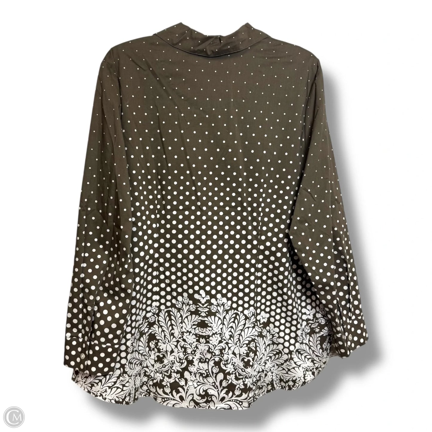 Top 3/4 Sleeve By Chicos In Polkadot Pattern, Size: Xl