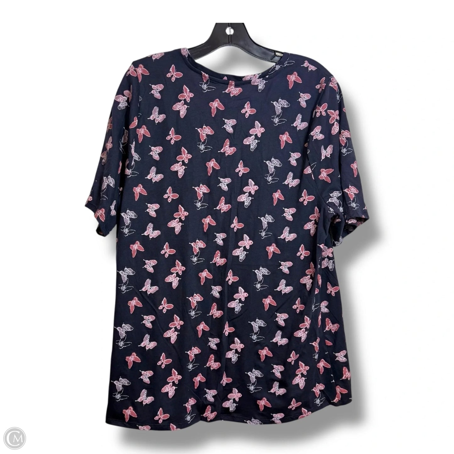 Top Short Sleeve Basic By Lane Bryant In Navy, Size: Xl