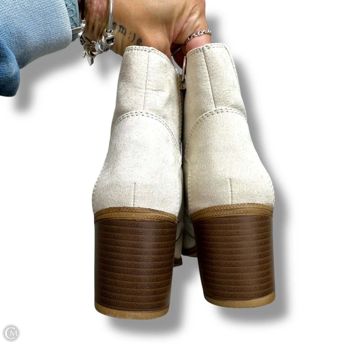 Boots Ankle Heels By Sonoma In Ivory, Size: 6