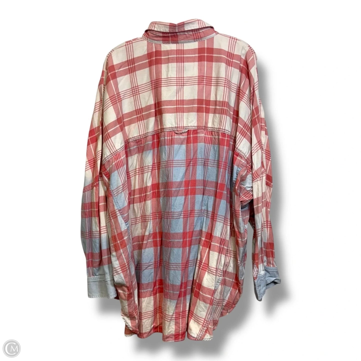 Top Long Sleeve By American Eagle In Plaid Pattern, Size: Xl