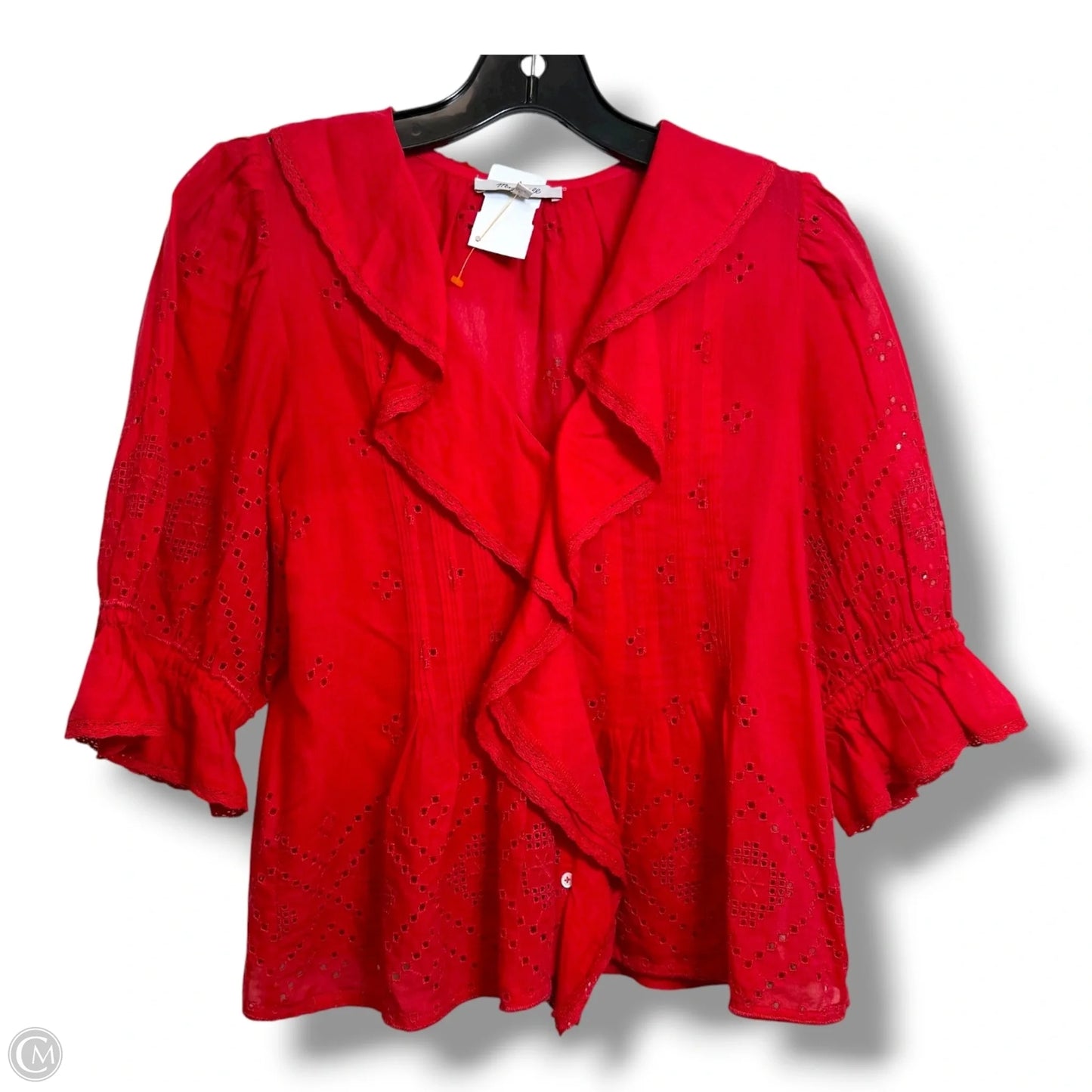Top Short Sleeve By Madewell In Red, Size: Xxs