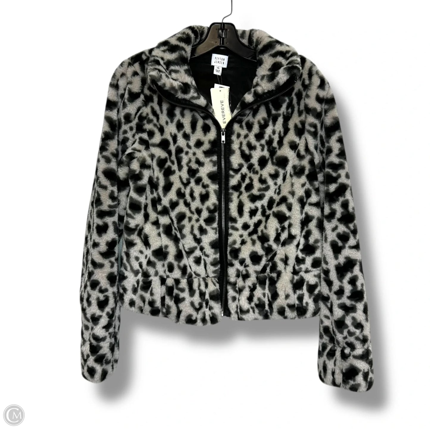 Jacket Faux Fur & Sherpa By Peyton Jensen In Animal Print, Size: Xs