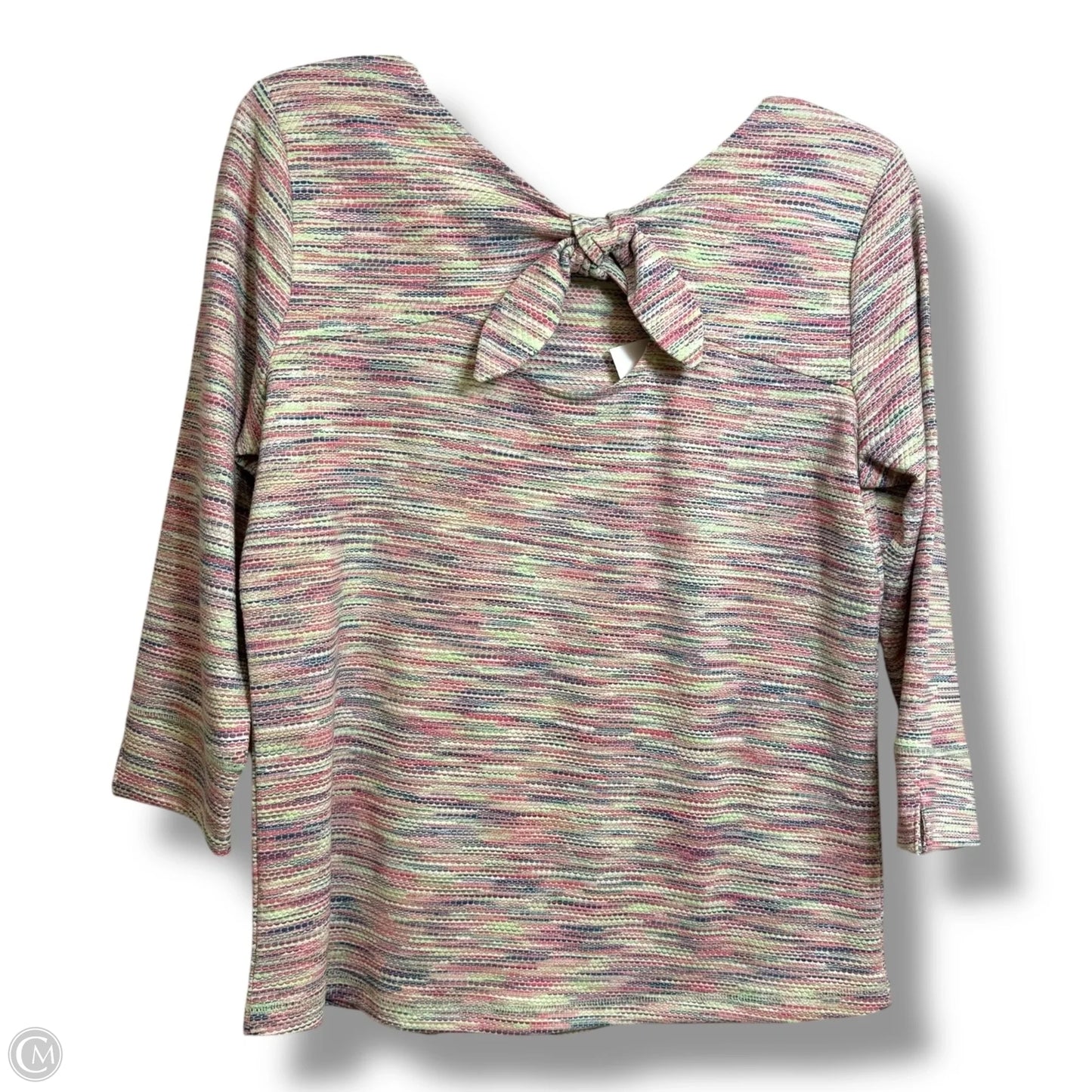 Top 3/4 Sleeve By Talbots In Multi-colored, Size: Mp