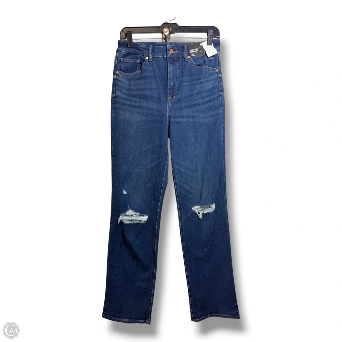 Jeans Straight By Express In Blue Denim, Size: M